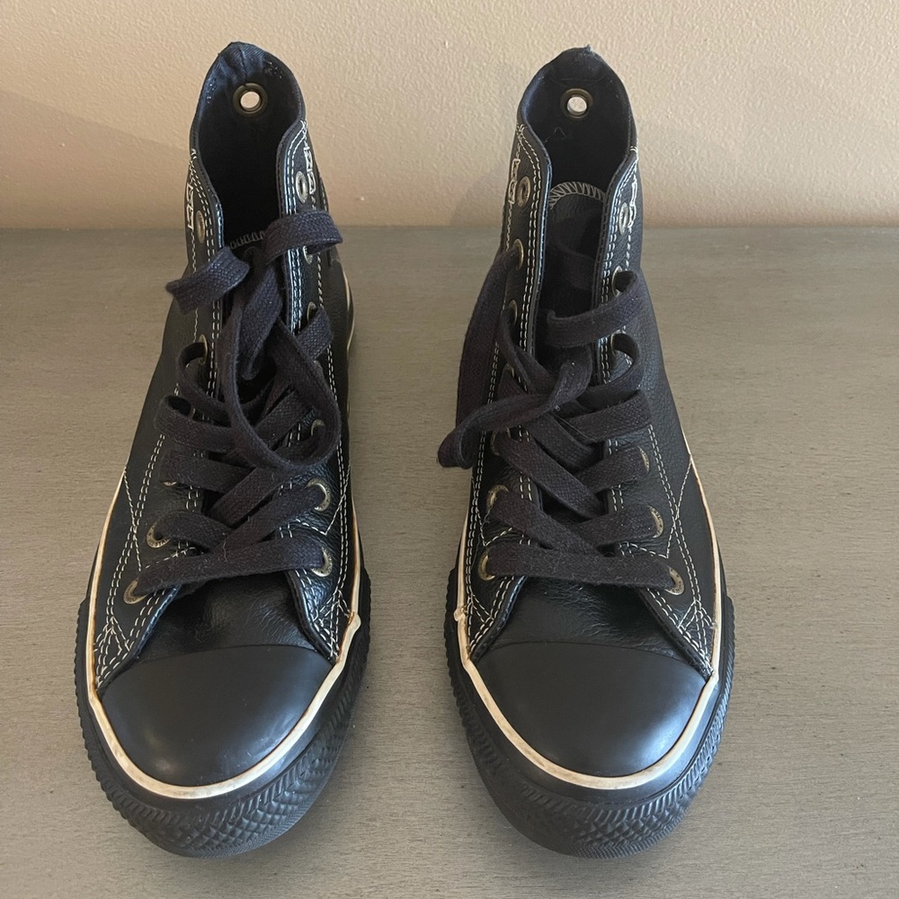 Black Leather Converse